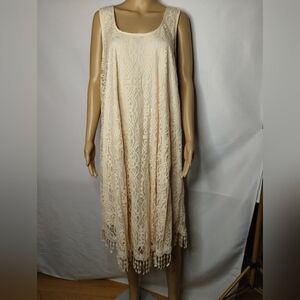 Cal Style women's size XL lace layered dress